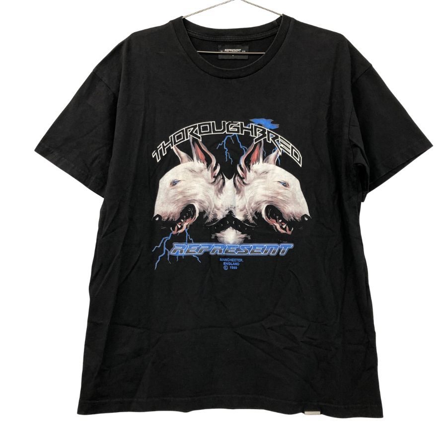美品◆リプレゼント Tシャツ メンズ サイズM  ブラック REPRESENT THOROUGHBRED 【AFB5】