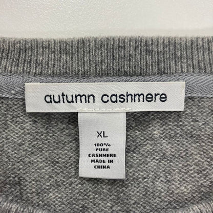 極美品◆オータムカシミア ニット スカル柄 カシミア100% グレー ユニセックス サイズXL Autumn Cashmere 【AFB43】