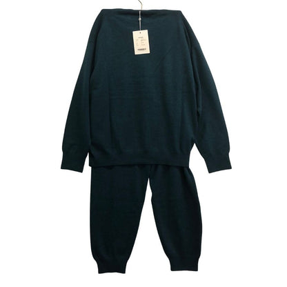 新品同様◆キャッシュ＆バルバ モンゴリアン カシミヤ ニット セットアップ OMCST001 グリーン サイズ2 Cash & Barba 【AFG1】
