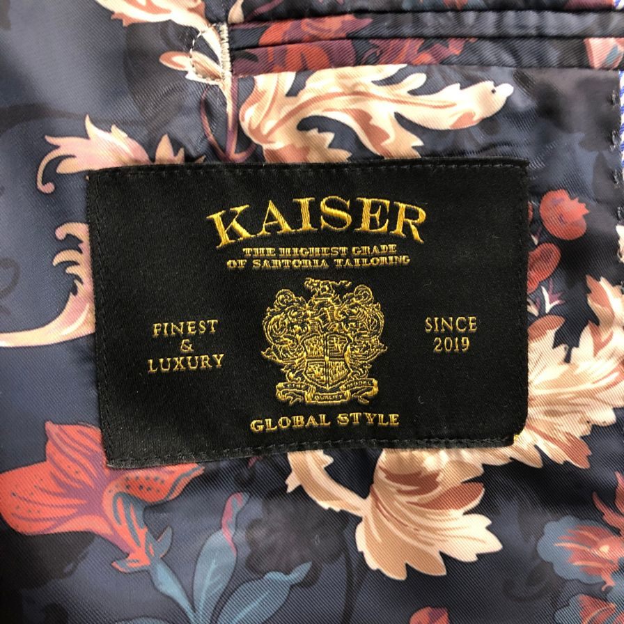 美品◆カイザー グローバルスタイル カノニコ オーダースーツ ジャケット テーラード ベージュ サイズ不明 メンズ KAISER GLOBALSTYLE 【AFB27】