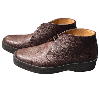 サンダース チャッカブーツ 9877WG ブリットチャッカ グレインレザー  クレープソール ブラウン メンズ サイズ6.5 SANDERS Brti Chukka ブーツ 約25.0cm【LA】【中古】