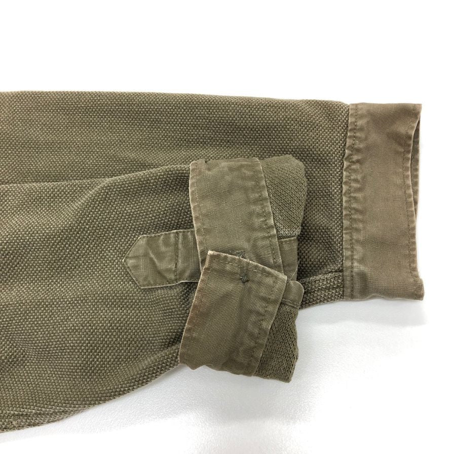 ダブルアールエル ヘンリーネックシャツ サーマル 1つ星タグ カーキ メンズ サイズS RRL RALPH LAUREN【LA】