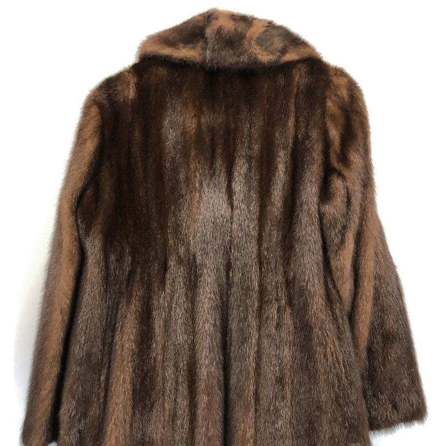 美品◆FUR SALON 高島屋 ファーコート ミンク ロング丈 ブラウン 【AFF22】