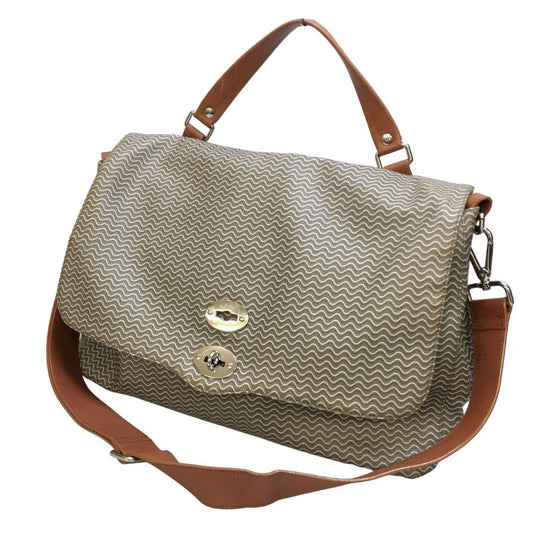 ザネラート ポスティーナ 50'S ショルダーバッグ メンズ 総柄 グレー系 ZANELLATO【AFE9】