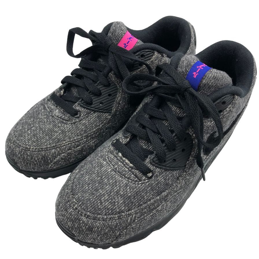 ナイキ ループウィラー スニーカー エアマックス 90 ニット ローカット 19年製 CQ7854-001 グレー メンズ サイズ25.5cm  NIKE × LOOPWHEELER 約25.5cm【AFD9】