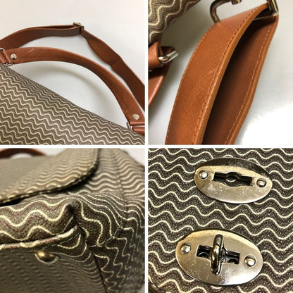 ザネラート ポスティーナ 50'S ショルダーバッグ メンズ 総柄 グレー系 ZANELLATO【AFE9】