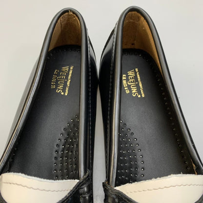 ジーエイチバス ローファー ウィージャンズ ラーソン サイズ8.0 メンズ ブラック ホワイト G.H.Bass&Co. WEEJUNS LARSON ローファー 約26.0cm【LA】【中古】