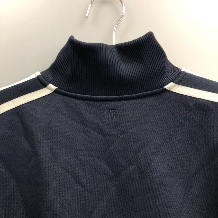 中古◆アミパリス トップス ハーフジップ トラックジャケット ワンポイント  サイズM メンズ ネイビーAMI 【AFB10】