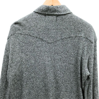 美品◆ダブルアールエル ウエスタンシャツ ニット スナップボタン グレー メンズ サイズS RALPH LAUREN RRL 【AFB9】