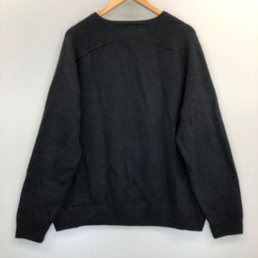 極美品◆リパーパス ニット クルーネック ウール メンズ ブラック サイズF RE-PURPOSE 【AFB34】