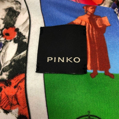 美品◆ピンコ ワンピース ドレスワンピース 総柄 レディース サイズS PINKO 【AFB37】