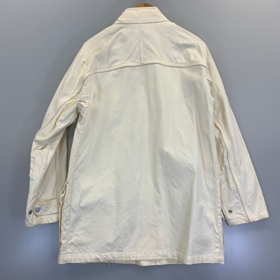 美品◆サルヴァトーレ フェラガモ コーチジャケット メタル釦 ホワイト メンズ 48サイズ Salvatore Ferragamo 【AFB1】