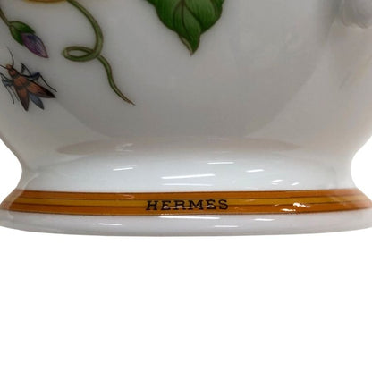 エルメス シエスタ ミルクポット 花柄 ホワイト HERMES【AFI28】【中古】