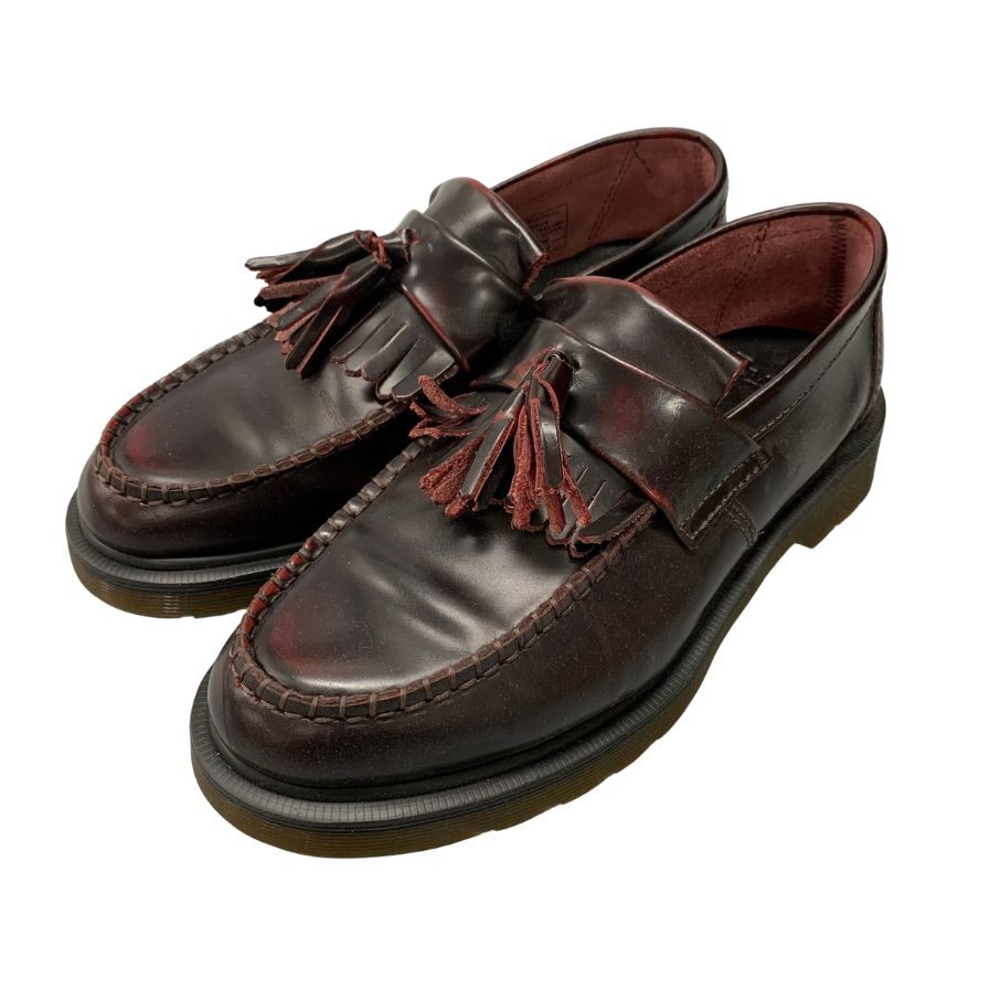 美品◆ドクターマーチン タッセルローファー 14573601 エイドリアン メンズ サイズUK6 チェリーレッド Dr.Martens【AFD2】