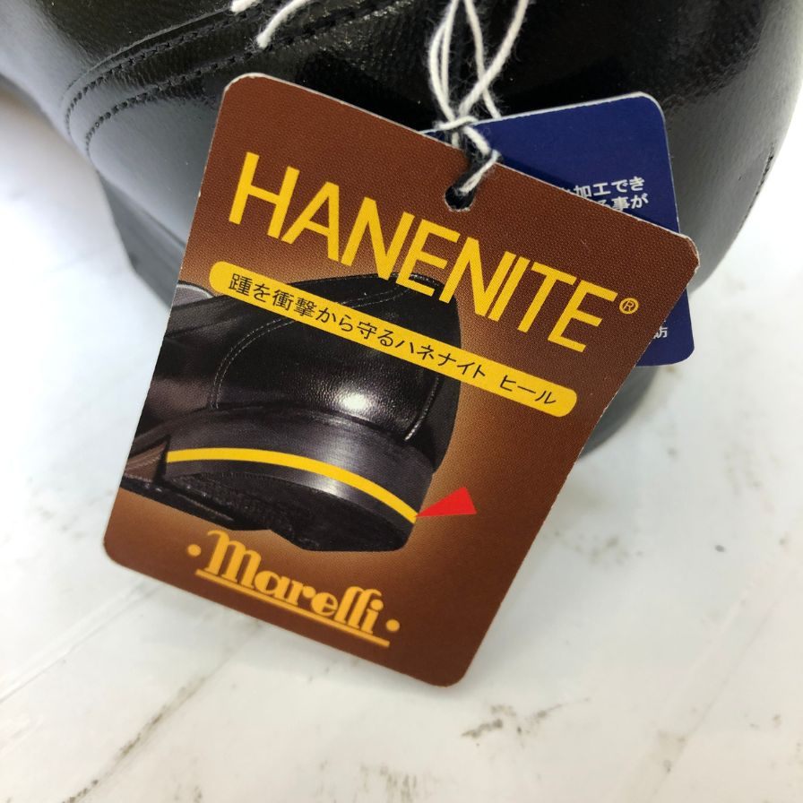 マレリー スリッポン レザー ブラック メンズ サイズ26.5 MARELLI 約26.5cm【AFD5】