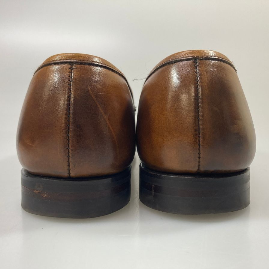 クロケット&ジョーンズ ローファー グランサム2 ペニー コイン カーフ レザー ブラウン メンズ サイズUK7.5E Crockett&Jone ローファー 約26.0cm【LA】【中古】