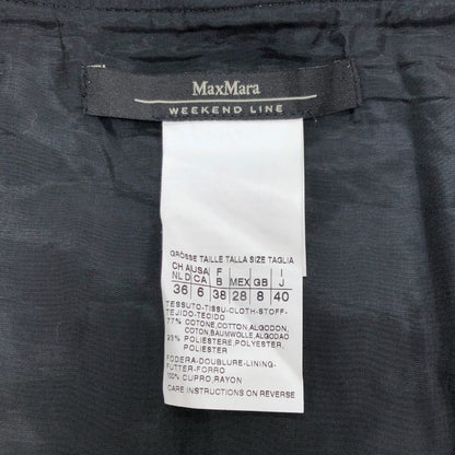 マックスマーラ ウィークエンドライン スカート 総柄 デザイン フレア 膝丈 ブラック ホワイト レディース サイズ40 Max Mara WEEKEND LINE【AFB25】