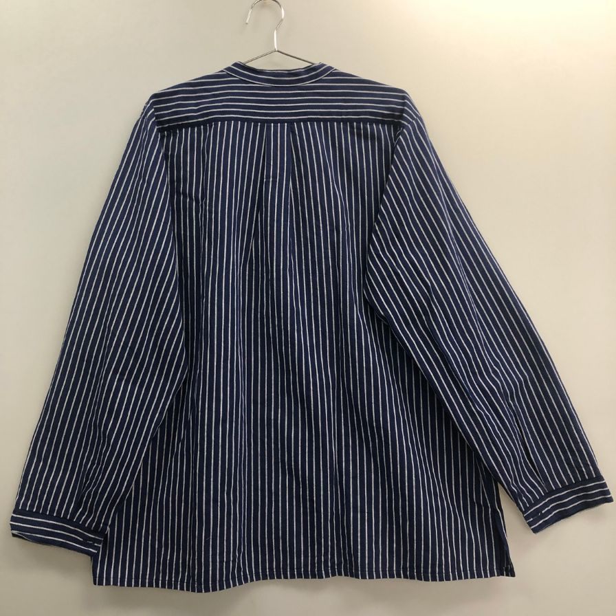 美品◆モダス ドイツ軍 フィッシャーマンシャツ プルオーバー ストライプ ブルー メンズ サイズ54 modas 【AFB35】