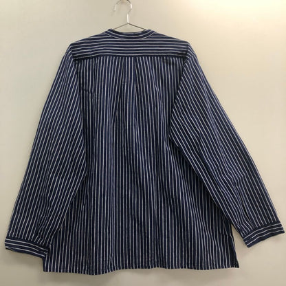 美品◆モダス ドイツ軍 フィッシャーマンシャツ プルオーバー ストライプ ブルー メンズ サイズ54 modas 【AFB35】