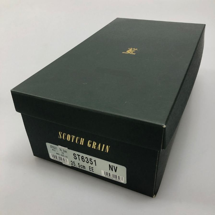 スコッチグレイン ST6351 レースアップシューズ カーフ ネイビー サイズ25.5EE 革靴 SCOTCH GRAIN 約25.5cm【AFD12】