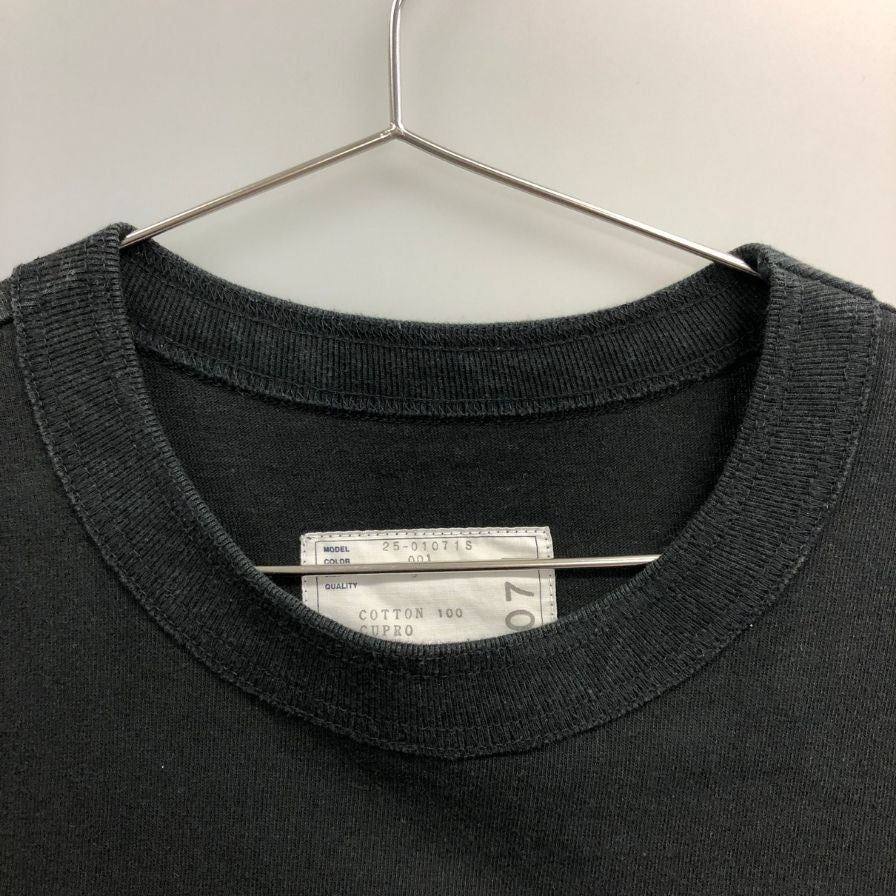 中古◆サカイ 半袖Tシャツ 刺繍ロゴポケット ブラック サイズ3 25ｰ01071S Sacai 【AFA21】