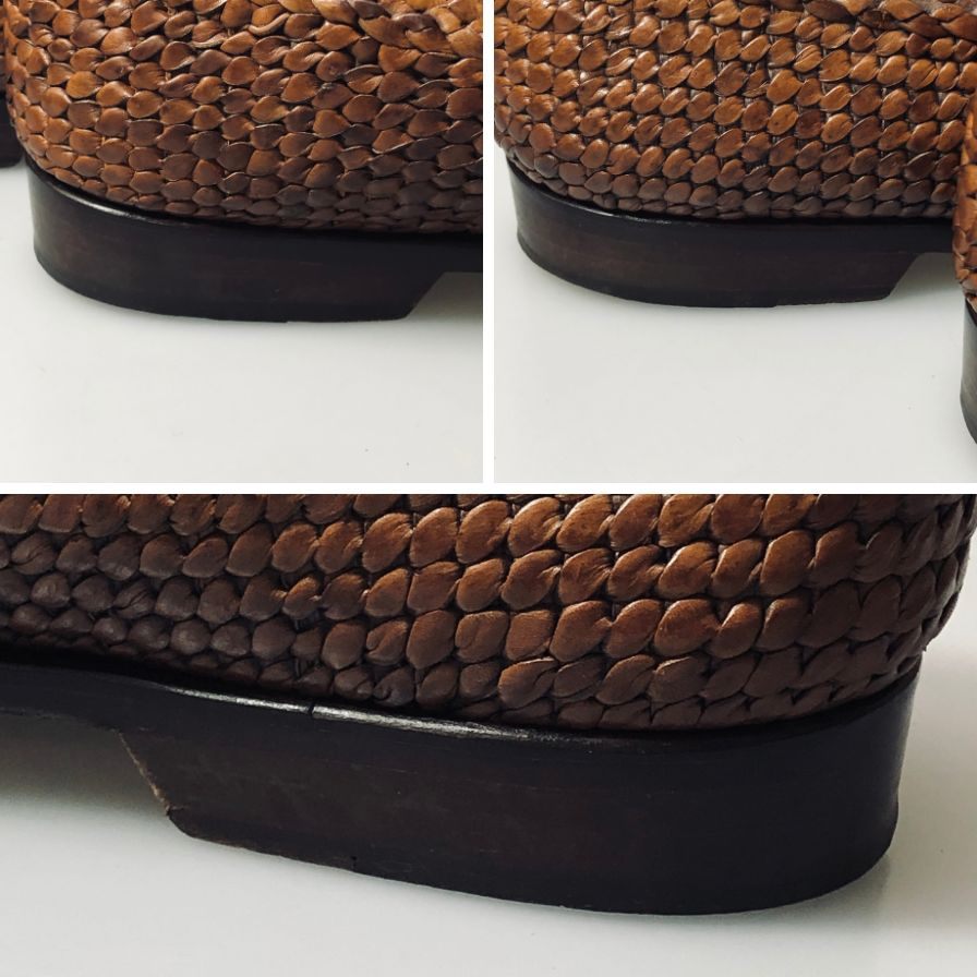 コールハーン ローファー 8701 メッシュ  レザー ブラウン メンズ サイズ7 COLE HAAN 約25.0cm【AFD7】