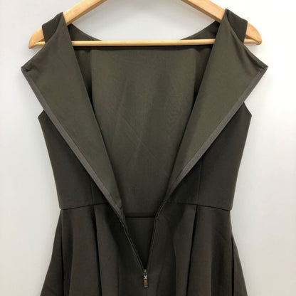 美品◆フォクシーニューヨーク ノースリーブ ワンピース バロン 32796  レディース サイズ 38 ダークブラウン  FOXEY NEWYORK 【AFB23】