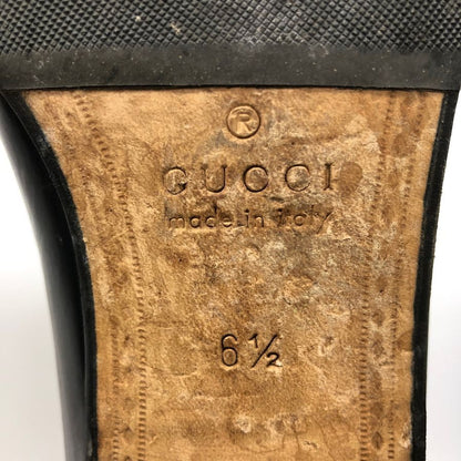 グッチ ホースビット ローファー ソール補正済 インソール貼り付け メンズ サイズ6.5 ブラック GUCCI 約25.5cm【AFC7】