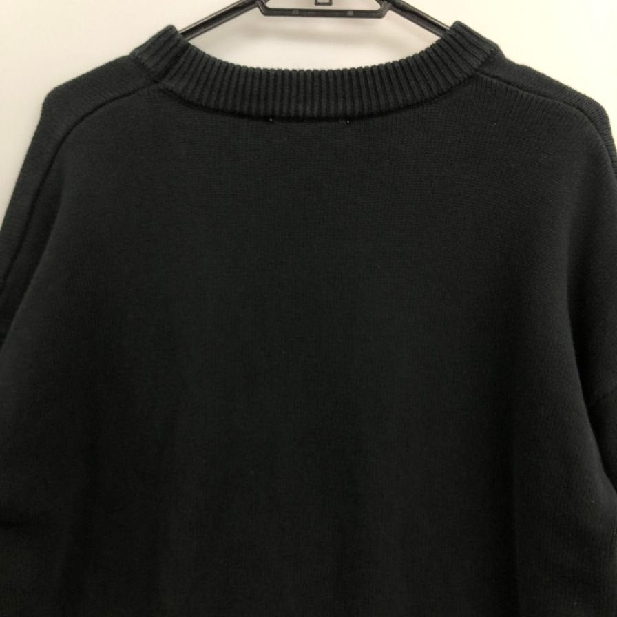 美品◆アミ パリス ロゴ付きクルーネック ニット ブラック サイズ不明 AMI PARIS 【AFB13】