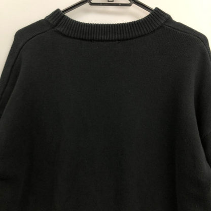 美品◆アミ パリス ロゴ付きクルーネック ニット ブラック サイズ不明 AMI PARIS 【AFB13】
