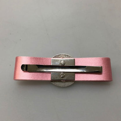 ヴェルサーチ バレッタ ピンク メデューサ シルバー金具 レディース VERSACE