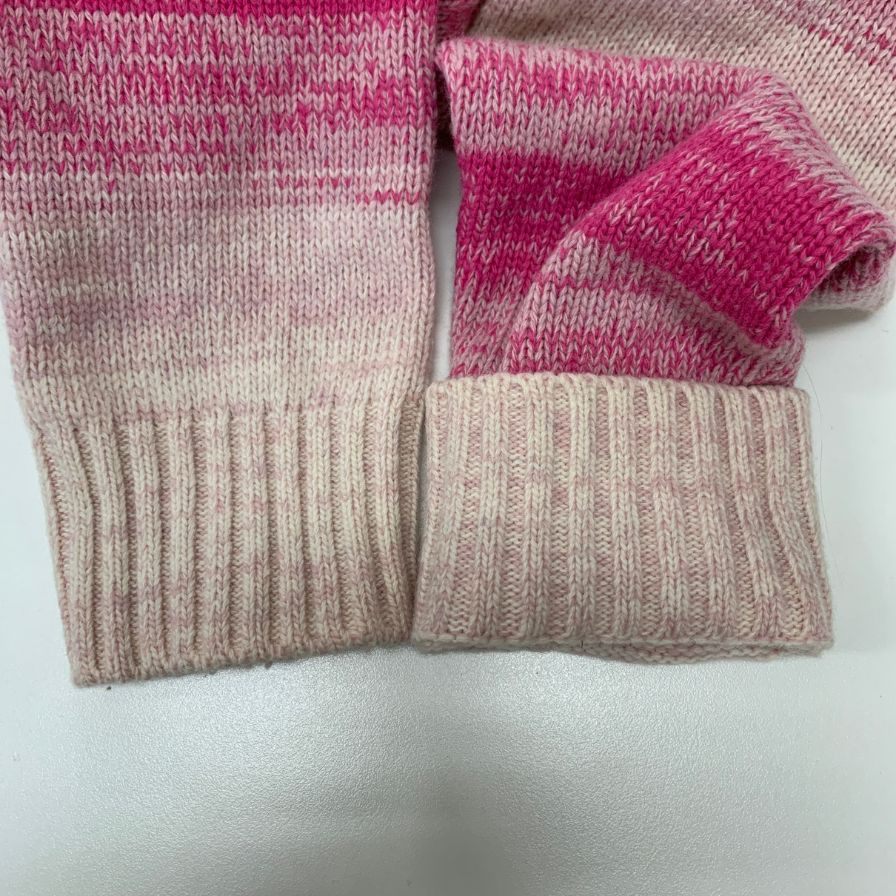 中古◆モスキーノジーンズ ニットセーター ウール ナイロン ボーダー系 レディース ピンク系 サイズS  Moschino Jeans 【AFB2】