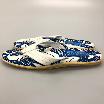 アイランドスリッパ ビーチサンダル 総柄 クラシック デザイン ブルー メンズ サイズ12 ISLAND SLIPPER 約30.0cm【AFC4】