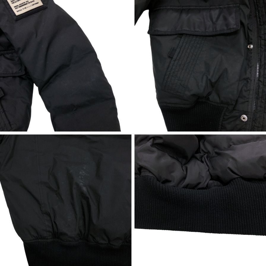 美品◆ディーゼル N-3B フライトジャケット ブルゾン ブラック メンズ L DIESEL 【AFA12】