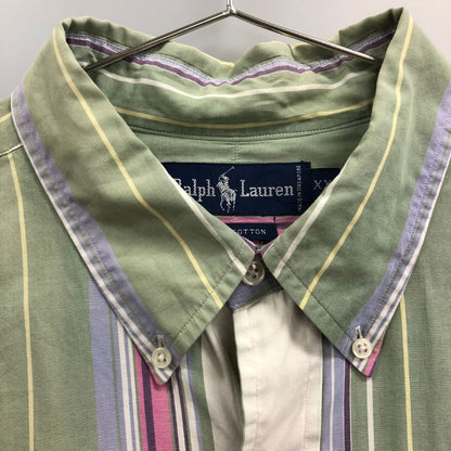 中古◆ラルフローレン ボタンダウンシャツ 90S オールド ストライプ メンズ サイズXXL Ralph Lauren 【AFB40】