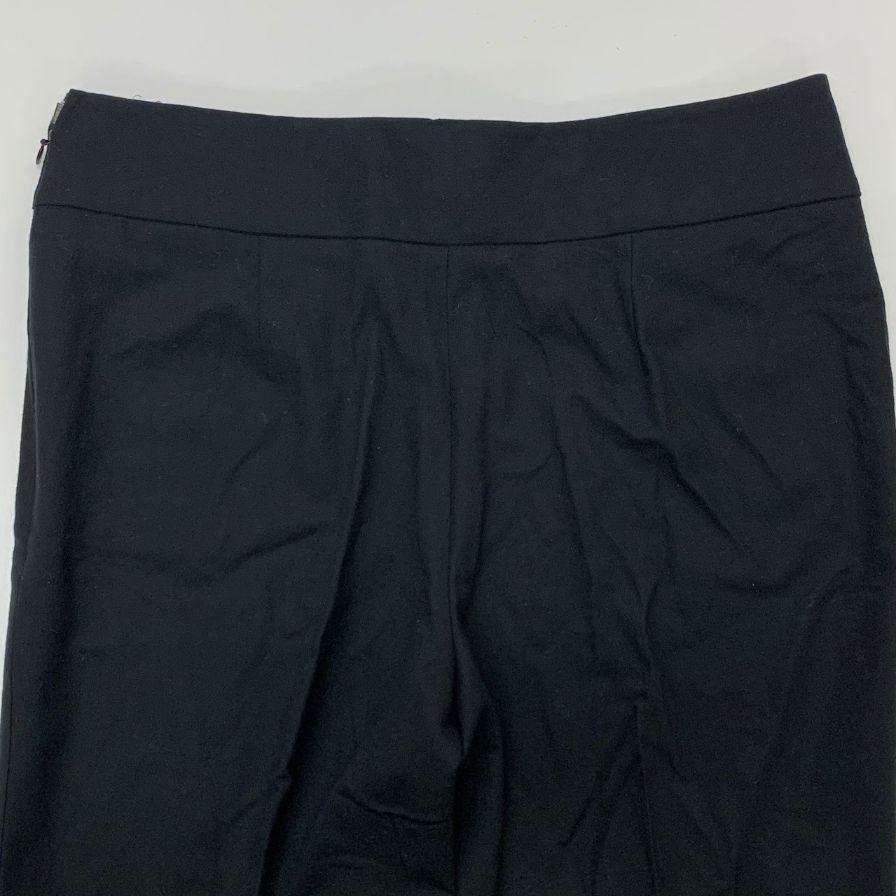 アルマーニ コレツィオーニ ノープリーツパンツ サイドジップ ウール レディース サイズ40 ブラック  ARMANI COLLEZIONI 【AFB13】