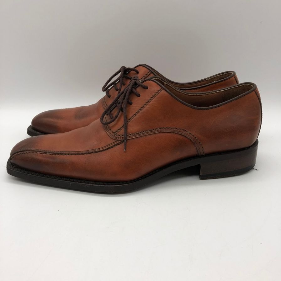 カルツォレリアトスカーナ レザーシューズ カーフレザー 3668 ブラウン サイズ40 Calzoleria Toscana 約25.0cm【PTM3】