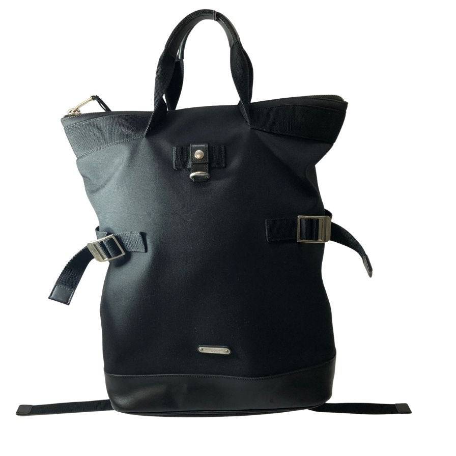 サンローランパリ リビングトン キャンバス×レザー バックパック 484172 ブラック SAINT LAURENT PARIS【AFE5】