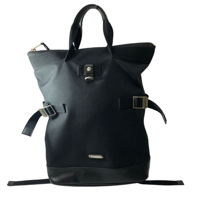 サンローランパリ リビングトン キャンバス×レザー バックパック 484172 ブラック SAINT LAURENT PARIS【AFE5】