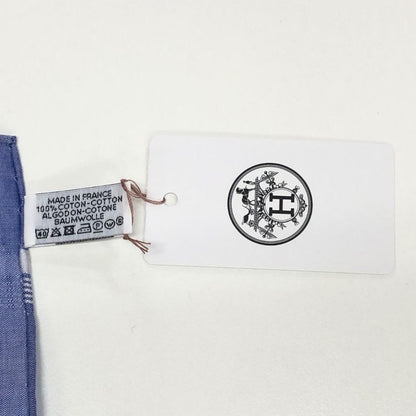 エルメス ハンカチ コットン100% ブルー系 レディース HERMES