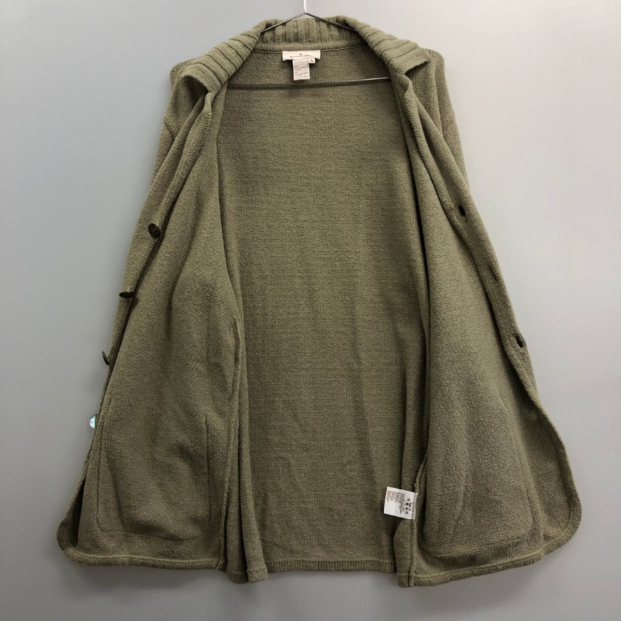 美品◆エルメネジルド ゼニア カーディガン コットン グレー系 メンズ サイズS Ermenegildo Zegna 【AFB41】