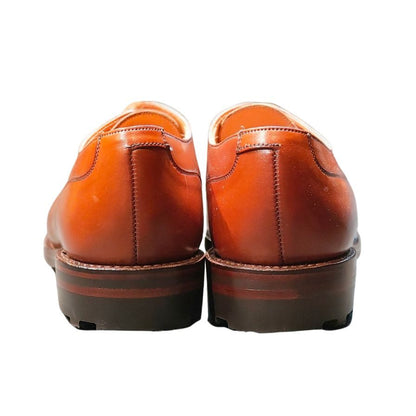 極美品◆クロケット&ジョーンズ レザーシューズ Uチップ モールトン ブラウン メンズ サイズ9E CROCKETT&JONES Moreton ビジネスシューズ 約27.0cm【LA】【中古】