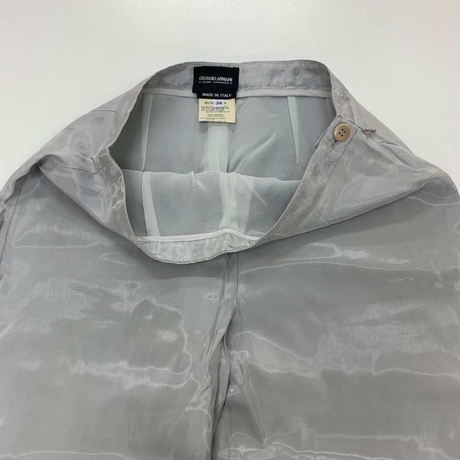 ジョルジオアルマーニ パンツ サイドジップ グレー レディース  サイズ38 GIORGIO ARMANI 【AFB35】