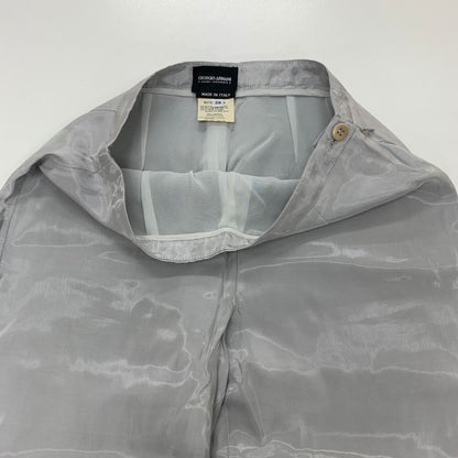 ジョルジオアルマーニ パンツ サイドジップ グレー レディース  サイズ38 GIORGIO ARMANI 【AFB35】