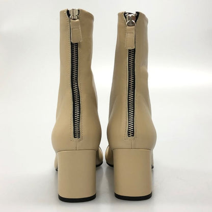 ファビオルスコーニ ブーツ ヒール パンプス バイカラー ジップ サイズ39 レディース ベージュ系 FABIO RUSCONI 約25.5cm【AFD15-2】