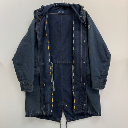 美品◆ポロ ラルフローレン 国内正規 M-51 フィッシュテイル パーカー モッズコート USED加工  IDEAL製ジップメンズ サイズL ブルー Polo Ralph Lauren 【AFB33】