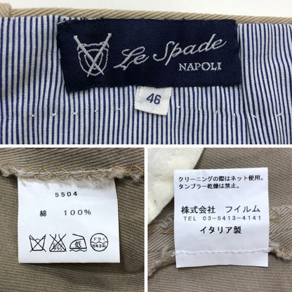 レスパーデ コットンスラックス パンツ ベージュ サイズ46 メンズ イタリア製 Le Spade 【AFB7】