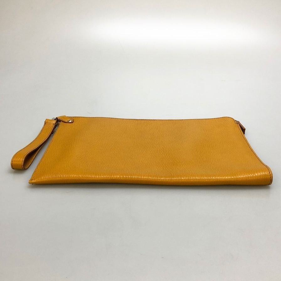 サルヴァトーレ フェラガモ ドキュメントケース クラッチ メンズ イエロー salvatore ferragamo【AFE3】【中古】