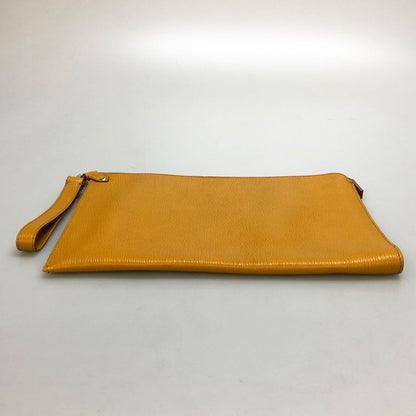 サルヴァトーレ フェラガモ ドキュメントケース クラッチ メンズ イエロー salvatore ferragamo【AFE3】【中古】