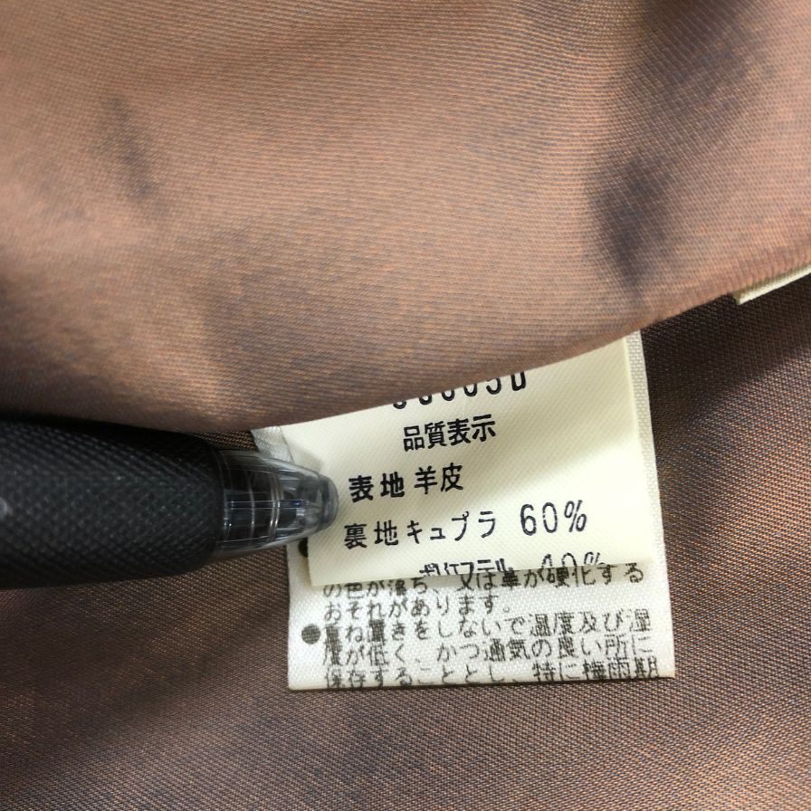 極美品◆スウィング レザー ワンピース ノースリーブ ラムレザー 【AFB3】